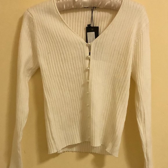 Pearl Button Ribbed Cardigan - Picture 3 of 4